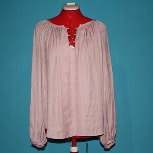 Snakeskin Print Long Sleeve Blouse